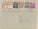 DEUTSCHES REICH 1939 - 4 Fach Frankierung Auf R-Brief Audenhain (Kr.Torgau) Gel.n. Berlin, Brief Li+re Aufgeschnitten - Briefe U. Dokumente