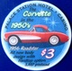 $3 Casino Chip. Palace Station, Las Vegas, NV. Corvette Of The 50s, Only 450 Made. M41. - Casino