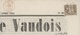 Nouvelliste Vaudois 1868 Cachet D'entrée Suisse Mulhouse - Briefe U. Dokumente