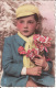 St Nicolas, Joli Garçon Avec Casquette, Photo Véritable , 2 Scans - Saint-Nicolas