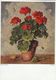 Painting : " Geranie "  Eugen Tomasi. German Card.  Used 1960.  # 07393 - Paintings