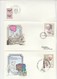 POLOGNE - VISITE DU PAPE JEAN-PAUL II -N° 2452-2453 - LOT DE 5 ENVELOPPES -CACHETS ILLUSTRES -1979 - FDC