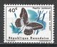 Rwanda 1965. Scott #119 (MNH) Butterfly - Neufs