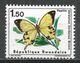 Rwanda 1966. Scott #120 (MNH) Papillio Dardanus Dardanus Brown, Butterfly - Neufs