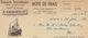 1950:Facture D'## Ag. En Douane F. HALBART&Cie, Rue Vanden Boogaerde,19, BR. ## Aux ## Ets.BECKER, Rue Masui, 220, BR.## - Verkehr & Transport