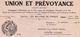 1928: Lettre De ## UNION Et PRÉVOYANCE, Rue Royale, 93, BR. ##  Au ## Notaire HARDY à FONTAINE-l'ÉVÊQUE ## - Banque & Assurance