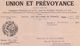 1929: Lettre De ## UNION Et PRÉVOYANCE, Rue Royale, 93, BR. ##  Au ## Notaire HARDY à FONTAINE-l'ÉVÊQUE ## - Banque & Assurance