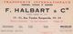 1950: Lettre De ## F. HALBART & Cie, Rue Vanden Boogaerde, 19-21, BR. ## Aux ## Anc. Ets. H.L. BECKER Fils & C°, Rue ... - Trasporti