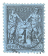 209 N°84 Obl. TB 1 C. Bleu De Prusse. Très Bel Exemplaire. - Other & Unclassified