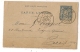 Section De Levée 1/4 PARIS DEPART  Sur Carte Lettre Au Type SAGE. - 1877-1920: Periodo Semi Moderno