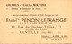 Carte De Visite Publicitaire Ets Penon-Letrange à Gentilly Tannage Et Teinturerie De Peaux - Publicités