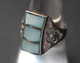 Belle Bague Argent Et Nacre - Silver Ring - Silberring - Anillo - Anello - Bagues