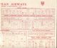 BEA Timetable 1954 - British European Airways Fahrplan - Faltblatt - Europa