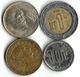 Lot 4  Pièces De Monnaie  5 ,  10 , 20 Centavos Et  1 Nouveau Pesos - Mexico