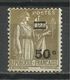 FRANCE , FRENCH , Surchargé 50 C Sur 1 F 25 , Type Paix , 1934 , N° YT  298 ( * ) - 1932-39 Peace