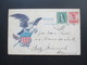 USA / Cuba 1907 Patriotic Cover / Leporello Mit Ansichten! Gesendet Nach Graz Österreich! Indianer / Friedenspfeife. RRR - Storia Postale