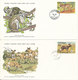 Ghana FDC 22-7-1977 Complete Set Of 4 Wildlife WWF With PANDA On The Stamps On 4 Covers With Cachet - FDC