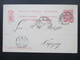 Luxemburg 1902 Ganzsache Nach Leipzig Gesendet! AK Stempel Leipzig Gequetscht ?!? - Interi Postali