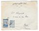 SYRIE  Enveloppe Avec Timbre Fiscal DAMAS à PARIS 1947(?) Publicité Edouard Aractingi - Syrien