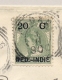 Nederlands Indië - 1900 - 20c Opdruk Op Bontkraag, Als Bijfrankering Op Cover Van VK Padang Naar GR Zutphen / Nederland - Nederlands-Indië