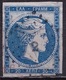 GREECE 1870 Large Hermes Head Special Print 20 L Bright Skyblue Vl. 43 Dotted Cancellation 2 Light Double CN - Gebruikt