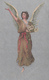 Old Postcard - Nice Colorful Angel On Silver Background - Written - VG Condition - 2 Scans - Angels