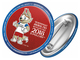 Russia 2018 World Cup 2018 Zabivaka, 44mm, Red-blue, Patch, Badge - Football