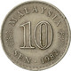 Malaysie, 10 Sen, 1982, Franklin Mint, TTB, Copper-nickel, KM:3 - Malaysie