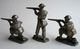 FIGURINE QUIRALU 3 SOLDATS ANGLAIS TIREUR FUSIL SOLDAT - Quiralu