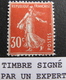 LOT FD/1567 - 1921 - TYPE SEMEUSE - N°160 NEUF** ☛ Timbre Signé Par Un Expert - BON CENTRAGE - 1906-38 Semeuse Camée