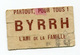 Ticket De Bus Parisiens 1939 (STCRP) - Paris - Pub  Byrrh - Europe