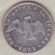 Chili . 20 Centavos 1861. Argent.  KM# 125a - Cile