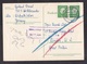 Germany: Stationery Postcard To UK, 1960, Extra Stamp, Returned, Retour Cancel, Gone Away, Paddington (traces Of Use) - Brieven En Documenten