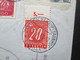 Portugal 1948 Luftpost Lisboa - Zürich. Nachporto Porto Marke Nr. 57 Oberrand!! Stempel: Zürich Hauptbahnhof Fächer - Lettres & Documents