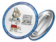 Russia 2018 World Cup 2018 Zabivaka, 44mm, White-blue, Patch, Badge - Russia