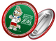 Russia 2018 World Cup 2018 Zabivaka, 44mm, Green-red, Patch, Badge - Russie