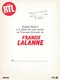 RARE . Photo Géante  15X20  Francis LALANNE . Pub.  Invitation Roland Hubert Spectacle R.T.L. Disques PHILIPS - Artistes