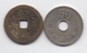 Lot De 2 Pièces Asiatiques Et Trouées : Chine 1736 & Japon 1965 - Autres – Asie