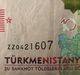 2012 TURKMENISTAN REPLACEMENT 10 MANAT SERIE: ZZ  ( P 31 ) - XF - - Turkménistan