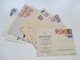 All. Besetzung Franz. Zone Württemberg 1949 Freimarken 5 Postkarten / Firmenkorrespondenz! MeF / EF / MiF - Wurtemberg