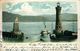 Allemagne Deutschland Bavière Bavaria Lindau Hafeneinfahrt Phare Entrée Du Port Bateau Litho 1904 - Lindau A. Bodensee