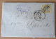 Lettre Avec Timbre 40c Napoléon YT N°23 Orange Clair - Oblitération GC 2795 (Pau) - 8 Décembre 1873 - Cachet Mérillon - 1849-1876: Classic Period