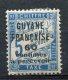 GUYANE -  TAXE Yv. N° 9  * 60c S 5c   Bleu Cote 1,5 Euro  BE 2 Scans - Unused Stamps