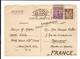 Entier Iris Interzone + Timbre De 3 Cents USA + Griffe Inadmis 1941 - Cartes Postales Types Et TSC (avant 1995)