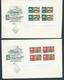 Hungary 1961 Stamp Exhibition Gold & Silver Background Sets As Sheets Of 4 On 8 FDC Fine Unaddressed + Others - Covers & Documents