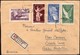 ROMANIA Registered (MiNr. 1024-1027 'Pacea - Peace, Set) Cover, BUCURESTI, 26 MAR 1947 To Sainte Lucie. - Lettres & Documents