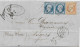 1855 - BEL AFRANCHISSEMENT Sur LETTRE 3° ECH. De ROUEN (SEINE INFERIEURE) - 1853-1860 Napoleon III