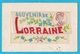 Carte Brodée LORRAINE Souvenir Médaillon Femme De La Région - Brodées