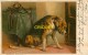 Illustrateur, Cp Pionnière Tuck, Chien Qui Attend Derrière Une Porte, Bel Affranchissement 1902 - Tuck, Raphael