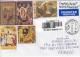 70587- ICONS, JESUS BIRTH, RESURRECTION, SPIDER, HEALTHY FOOD, PERSONALITY, STAMPS ON REGISTERED COVER, 2015, ROMANIA - Briefe U. Dokumente